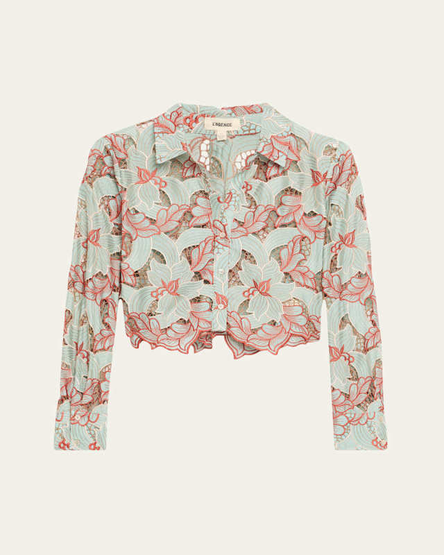 Akemi Cropped Button-Front Shirt